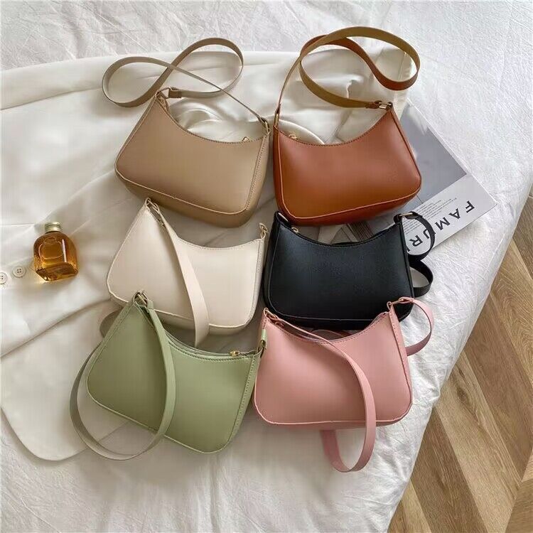 2024 Spring/Summer time Girls’s Trend Purse – Easy Small Recent Shoulder Bag in Macaron Stable Shade with Atmospheric Single Strap PU